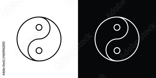 Yin yang icon. Simple element illustration.