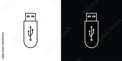 USB icon. Simple element illustration.