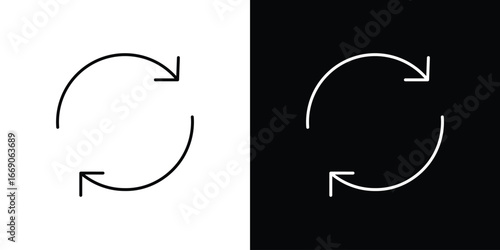Synchronization icon. Simple element illustration.
