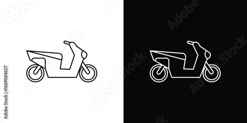 Scooter bike icon. Simple element illustration.