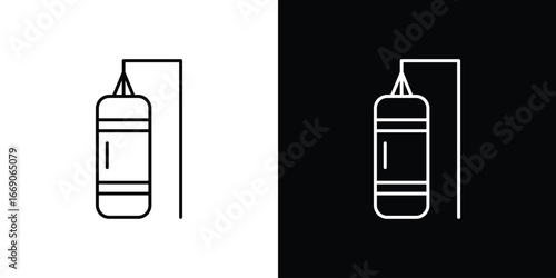 Punching bag icon. Simple element illustration.