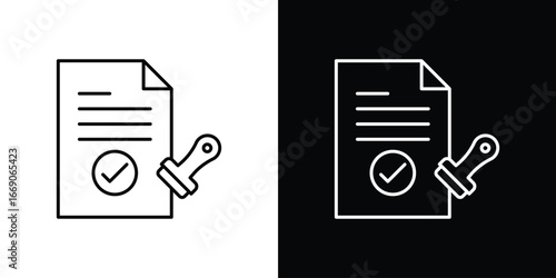 Permit icon. Simple element illustration.