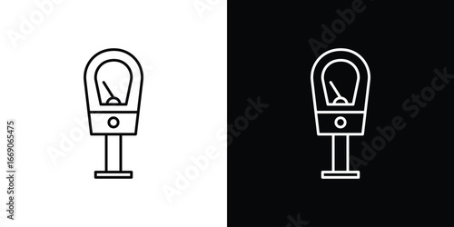 Parking meter icon. Simple element illustration.