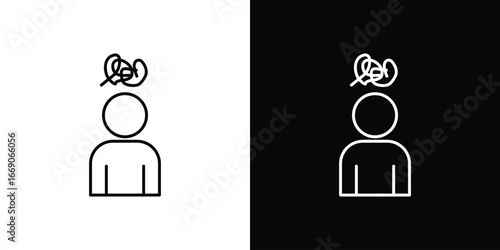 Mental disorder icon. Simple element illustration.