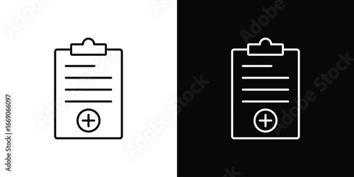 Medical report icon. Simple element illustration.