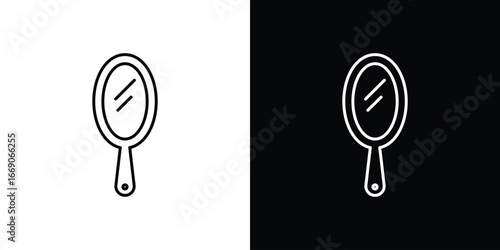 Makeup mirror icon. Simple element illustration.