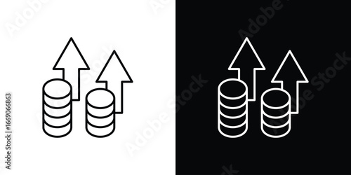 High revenue icon. Simple element illustration.