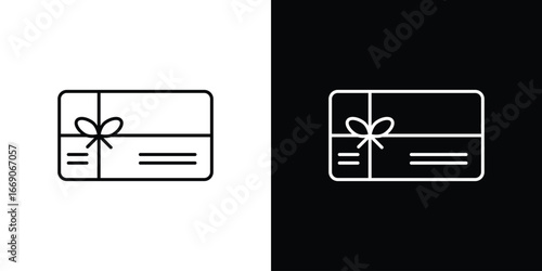 Gift card icon. Simple element illustration.