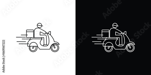 Food delivery icon. Simple element illustration.