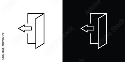 Exit icon. Simple element illustration.