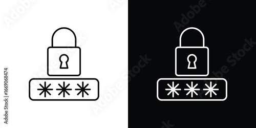 Code lock icon. Simple element illustration.