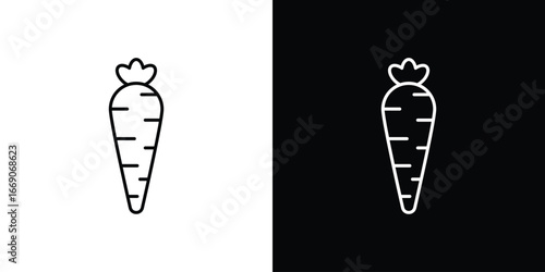 Carrot icon. Simple element illustration.
