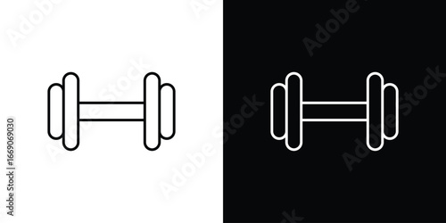 Barbell icon. Simple element illustration.