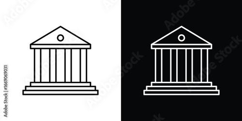 Bank icon. Simple element illustration.