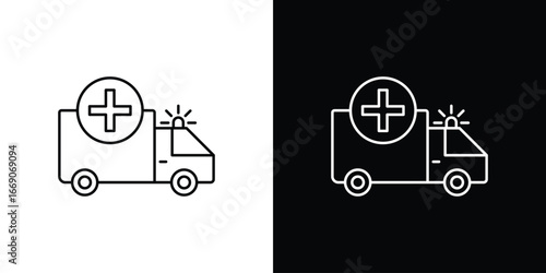 Ambulance icon. Simple element illustration.