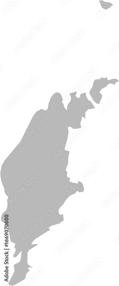 Fototapeta premium Gotland, Sweden – administrative vector map with municipality boundaries (UTM projection, PPT-compatible & fully editable)