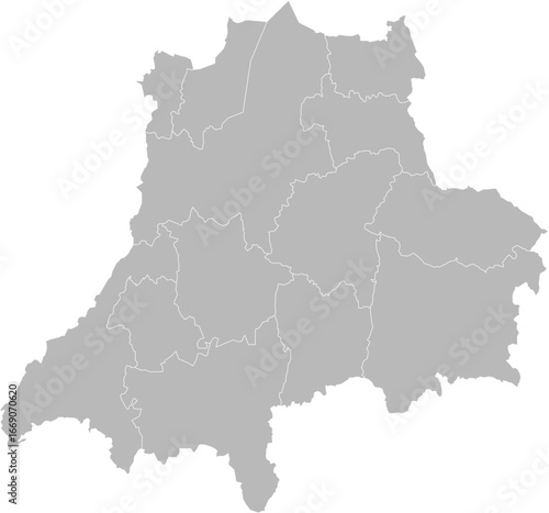 Jonkoping, Sweden – administrative vector map with municipality boundaries (UTM projection, PPT-compatible & fully editable)