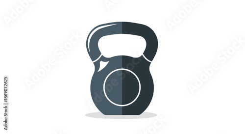 Stylized kettlebell symbol for fitness and health themes, vector graphics