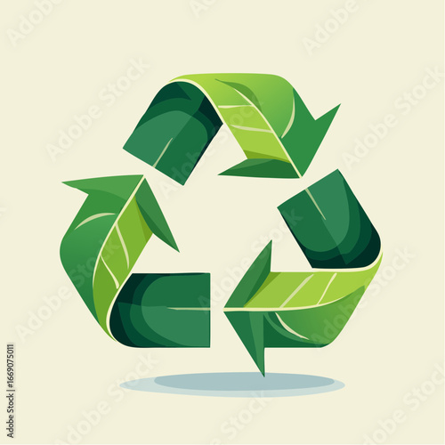 Green Recycle Symbol Design