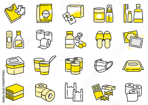 災害・防災アイコン06　Disaster Prevention icons