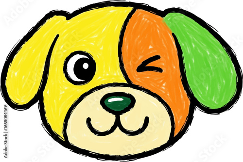 Charming Dog Giving a Playful Wink
