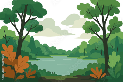 The location is Grousehaven Lake, Overlook, Rifle River Recreation Area, in Ogemaw County, Michigan