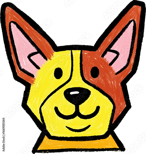 Dog Listening Intently with Perked Ears