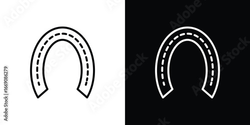 Horseshoe icon. Simple Minimal Pictogram. Vector