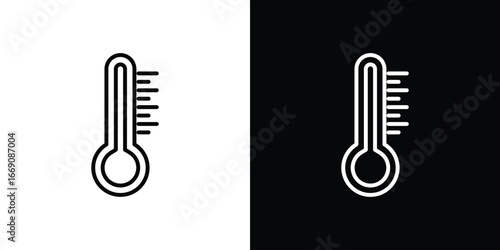 Temperature icon. Simple Minimal Pictogram. Vector
