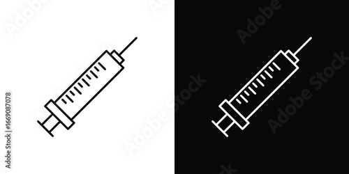 Syringe icon. Simple Minimal Pictogram. Vector
