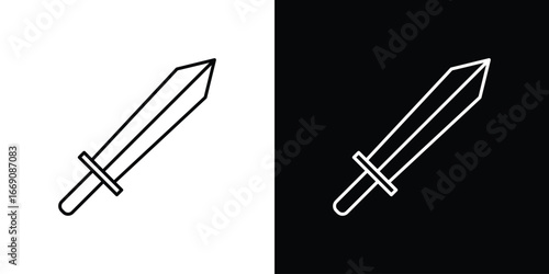 Sword icon. Simple Minimal Pictogram. Vector