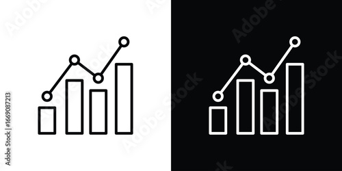 Stats icon. Simple Minimal Pictogram. Vector