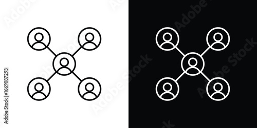 Social network icon. Simple Minimal Pictogram. Vector
