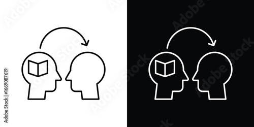 Share thoughts icon. Simple Minimal Pictogram. Vector
