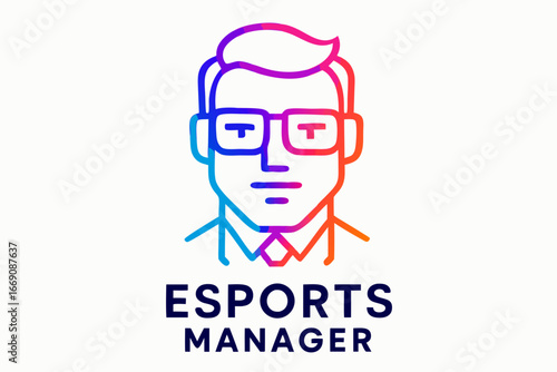 Esports Manager Illustration: A vibrant graphic illustration portrays an esports manager. The image features a stylized representation of a professional.