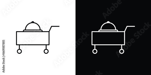 Room service icon. Simple Minimal Pictogram. Vector