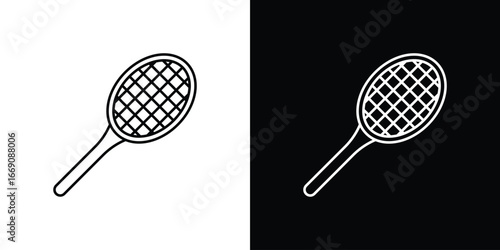 Racquet icon. Simple Minimal Pictogram. Vector