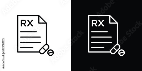 RX icon. Simple Minimal Pictogram. Vector
