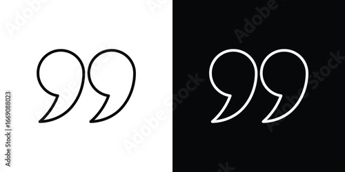 Quote right icon. Simple Minimal Pictogram. Vector