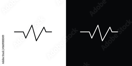 Pulse icon. Simple Minimal Pictogram. Vector