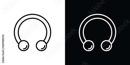 Piercing icon. Simple Minimal Pictogram. Vector