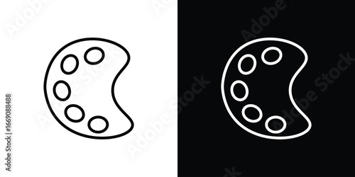Palette icon. Simple Minimal Pictogram. Vector