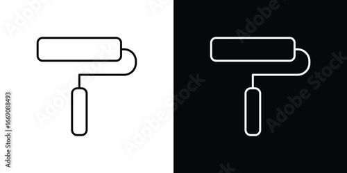 Paint roller icon. Simple Minimal Pictogram. Vector
