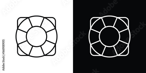 Life buoy icon. Simple Minimal Pictogram. Vector