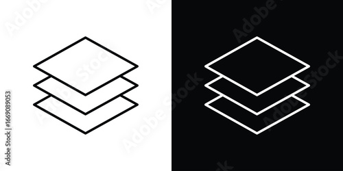 Layers icon. Simple Minimal Pictogram. Vector