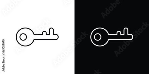 key icon. Simple Minimal Pictogram. Vector