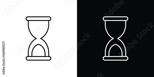 Hourglass end icon. Simple Minimal Pictogram. Vector