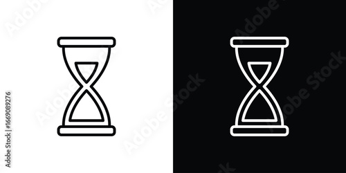 Hourglass icon. Simple Minimal Pictogram. Vector