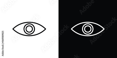 Eye icon. Simple Minimal Pictogram. Vector