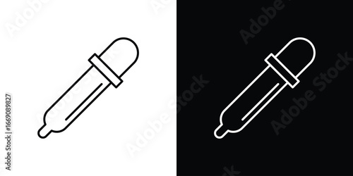 Eye dropper icon. Simple Minimal Pictogram. Vector